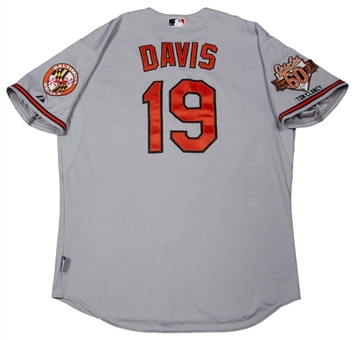 2014 Chris Davis Game Used Baltimore Orioles Road Jersey (MLB Authenticated)